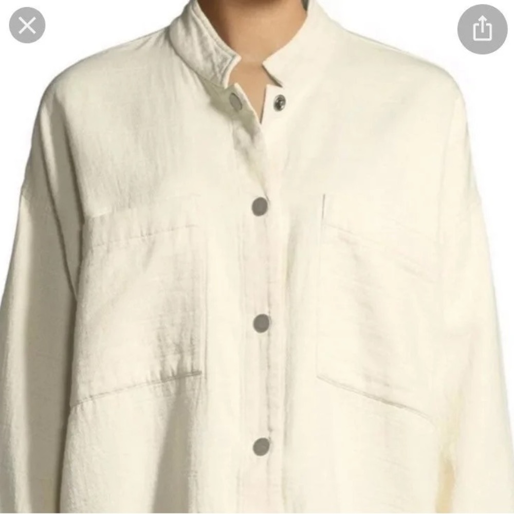 EILEEN FISHER Mock Neck Jacket - Picture 6 of 8